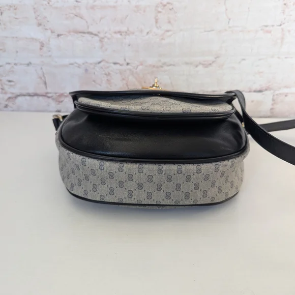 GUCCI GG MONOGRAM CANVAS LEATHER VINTAGE WOMEN'S SHOULDER BAG - Picture 5 of 13